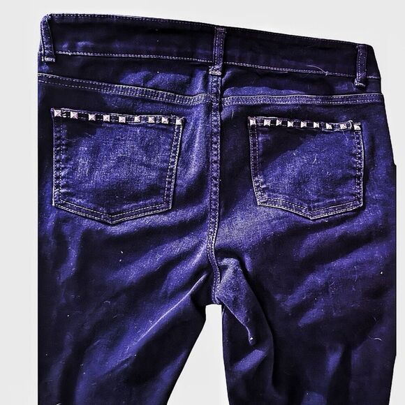 Cache Premium Black Studded Straight Leg Jeans Size 10 - Picture 5 of 5